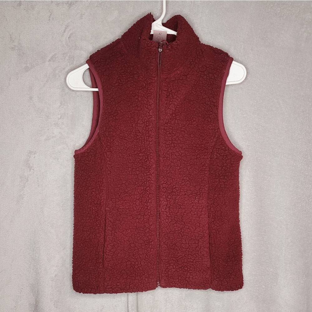 Calia‎ By Carrie Underwood Sherpa Vest Burgundy XS
